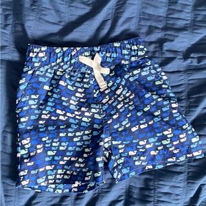 Vineyard Vines Kids Blue Whale Print Swim Trunks